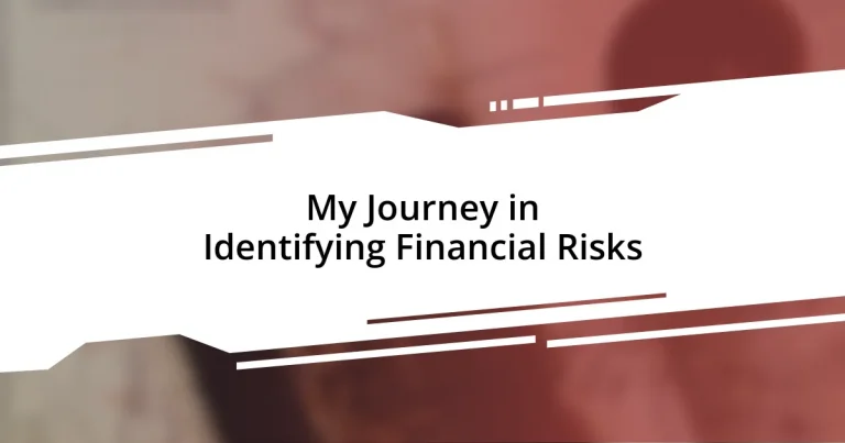 My Journey in Identifying Financial Risks