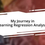 My Journey in Learning Regression Analysis